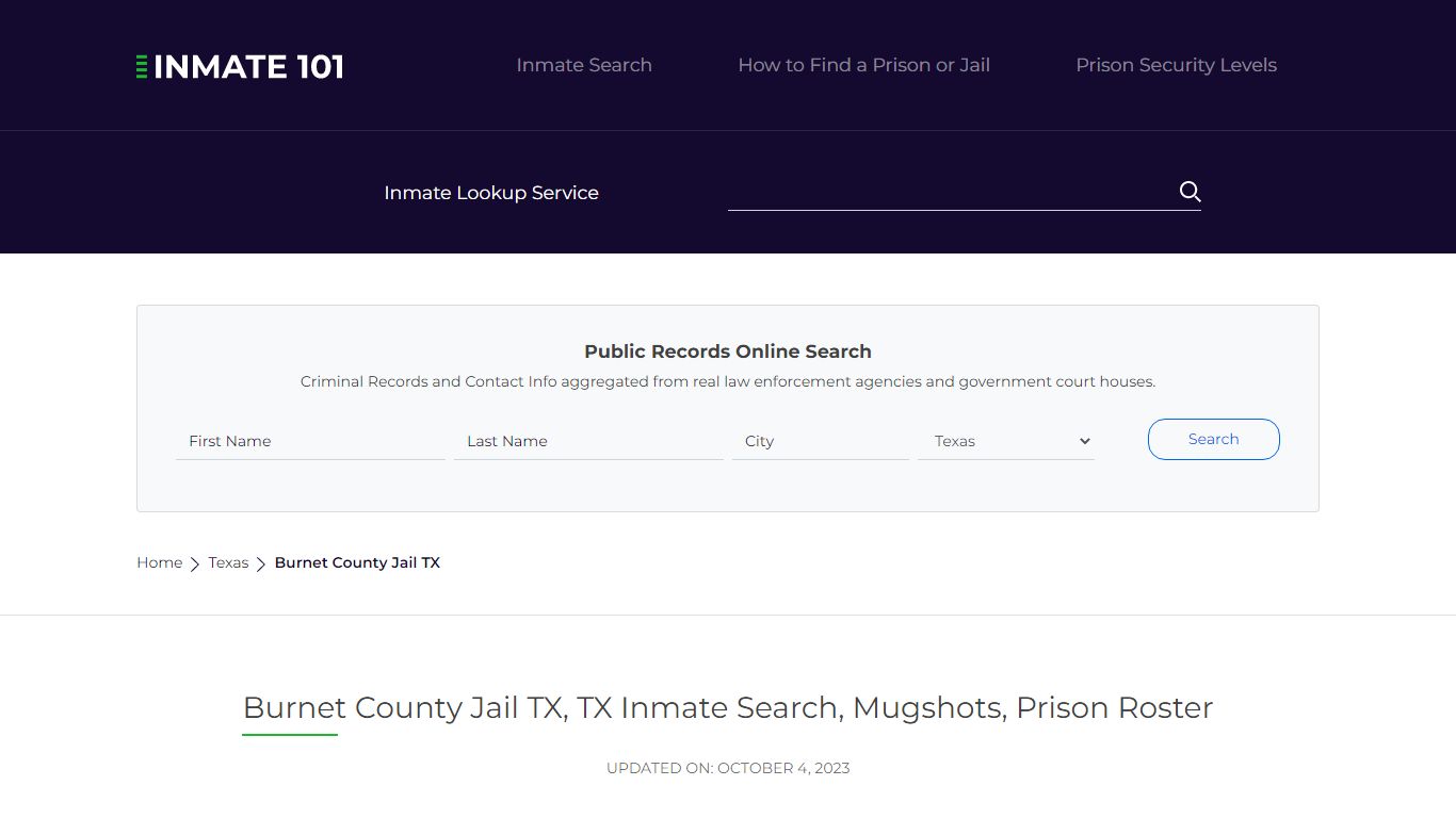 Burnet County Jail TX, TX Inmate Search, Mugshots, Prison Roster